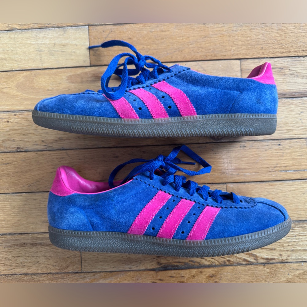 adidas Originals Padiham Blue and Pink Classic Sole Sneakers